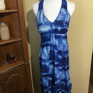 Tye dye long fitted dress 💙